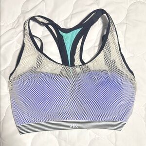 VSX Sport. Women's Mesh Sports Bra - Blue and Black 34D.